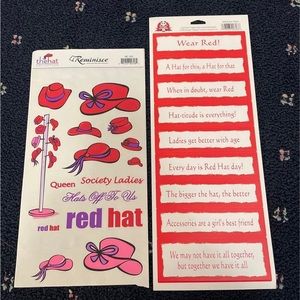 Red Hat Stickers, Brads and Charms